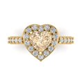 thumbnail image 1 of Halo Engagement Ring for Women - 2.03ct Natural Morganite in 14K Yellow Gold Promise Ring, 1 of 8