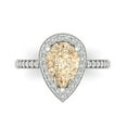 thumbnail image 1 of Halo Engagement Ring for Women - 2.36ct Natural Morganite in 14K White Gold Promise Ring, 1 of 6