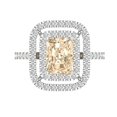 thumbnail image 1 of Halo Engagement Ring for Women - 2.62ct Natural Morganite in 14K White Gold Promise Ring, 1 of 6