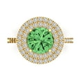 thumbnail image 1 of Halo Engagement Ring for Women - 2.6ct Simulated Green Diamond in 14K Yellow Gold Promise Ring, 1 of 6