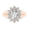 thumbnail image 1 of Halo Engagement Ring for Women - 2.72ct Simulated Diamond in 14K Rose Gold Promise Ring, 1 of 6