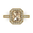 thumbnail image 1 of Halo Engagement Ring for Women - 2.78ct Yellow Moissanite in 18K Yellow Gold Promise Ring, 1 of 6