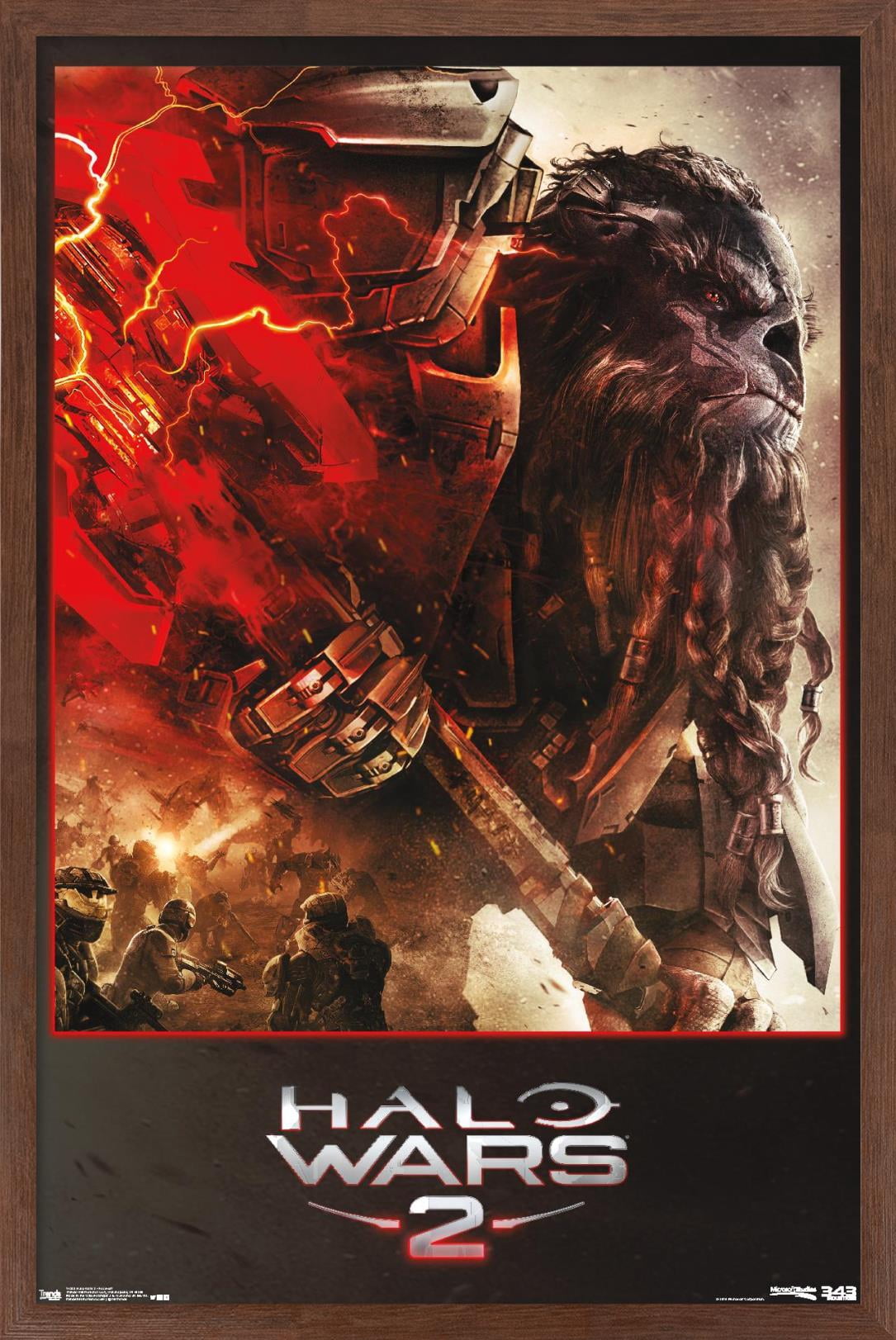 Halo: Halo Wars 2 - Face-Off Wall Poster, 14.725" x 22.375", Framed