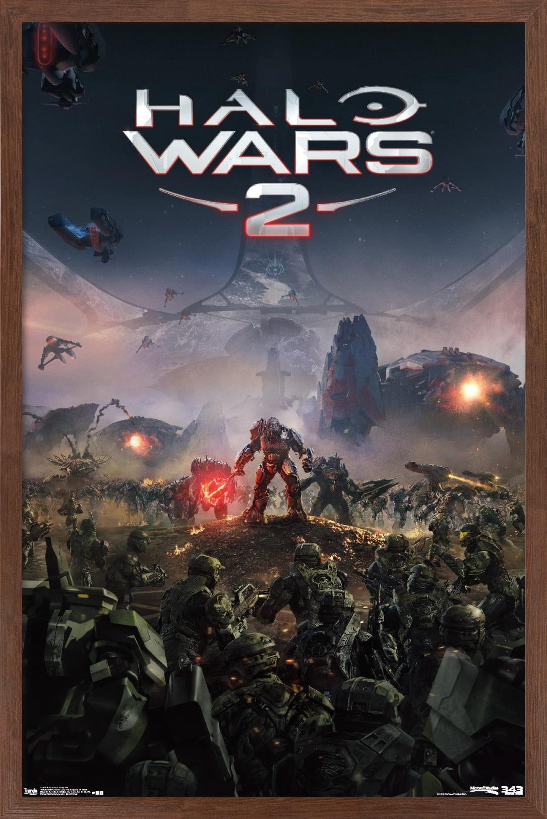 Halo: Halo Wars 2 - Key Art Wall Poster, 14.725" x 22.375", Framed