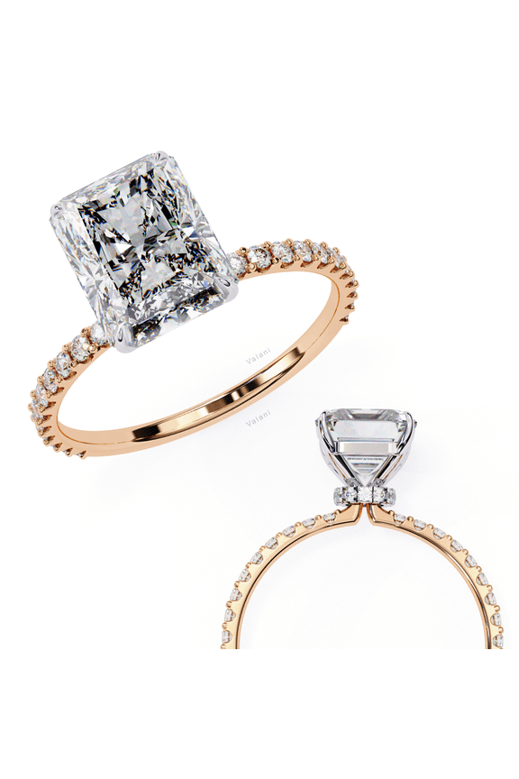 Halo Heart-Shaped Ring Lab Grown CVD Diamond 14K Clarity-VVS2 Color-F IGI