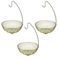 thumbnail image 1 of Halo Home Basics Steel Fruit Basket with Banana Hanger (3 Pack), Gold, 1 of 6