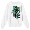 thumbnail image 1 of Halo Infinite Master Chief UNSC Logo Crew Neck Long Sleeve White Adult Sweatshirt, 1 of 7