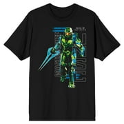 Halo Infinite Master Chief UNSC Logo Crew Neck Short Sleeve Black Men's T-shirt 
-Large