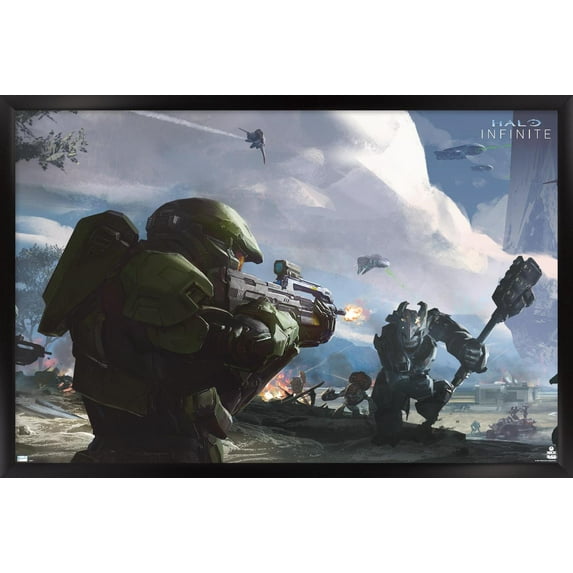 Halo Infinite - Master Chief Warzone Wall Poster, 22.375" x 34", Framed