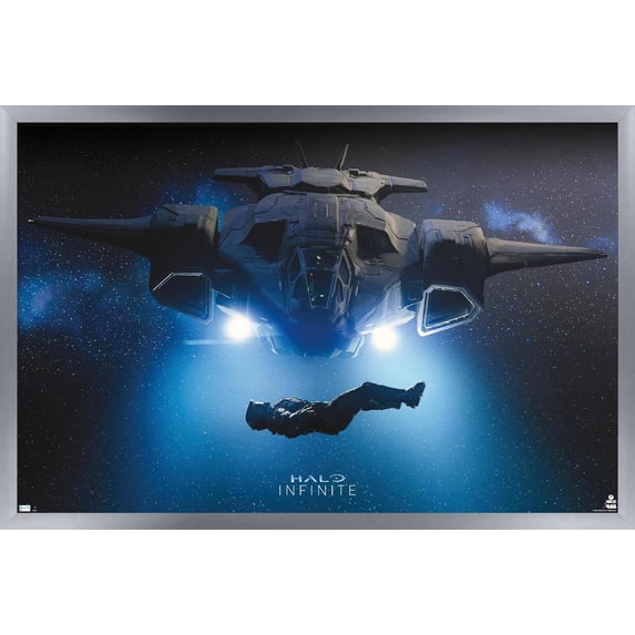 Halo Infinite - Master Chief in Space Wall Poster, 22.375" x 34", Framed