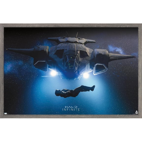 Halo Infinite - Master Chief in Space Wall Poster, 22.375" x 34", Framed