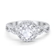 thumbnail image 1 of Halo Infinity Round Ring CZ Solid 925 Sterling Silver Size 7, 1 of 2