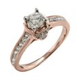 thumbnail image 1 of Halo Jewelers 0.75 Carat (ctw) 10k Rose Gold Round Cut Natural Diamond Ladies Solitaire Bridal Engagement Ring Jewelry For Womens | H-I Color, I2 Clarity, 3/4 CT Ring Size-8.5, 1 of 1