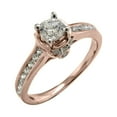 thumbnail image 1 of Halo Jewelers 0.75 Carat (ctw) 14k Rose Gold Round Cut Natural Diamond Ladies Solitaire Bridal Engagement Ring Jewelry For Womens | H-I Color, I2 Clarity, 3/4 CT Ring Size-4, 1 of 1