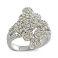 thumbnail image 1 of Halo Jewelers 14k White Gold 1 1/3 Cttw Round Cut Natural White Diamond Ladies Cluster Engagement Ring for Women wedding Birthday (Diamond Color: H-I, Clarity: I1-I2, 1.33Cttw) Ring Size-9, 1 of 6