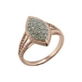 thumbnail image 1 of Halo Jewelers Marquise Frame 0.38 Carat (ctw) 14k Rose Gold Round Cut Natural Diamond Rope Design Engagement Ring Jewelry For Womens | H-I Color, I2 Clarity, 3/8 CT Ring Size-8, 1 of 6