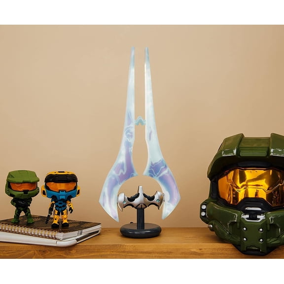 Halo Light-Up Covenant Energy Sword Collectible Desktop Lamp with LED Light | Video Game-Themed Room Essentials | Bedside Table Lamp, Home Decor Accessories | 14 Inches Tall