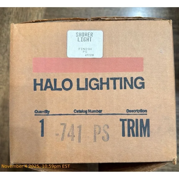 Halo Lighting 741PS White Shower Light Finish Trim