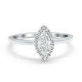 thumbnail image 1 of Halo Marquise Engagement Ring CZ 925 Sterling Silver Size 8, 1 of 6