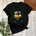 thumbnail image 1 of Halo Masterchief Xbox Gaming Classic Sci Fi Adventure Warrior Graphic Unisex T-Shirt V61424 up to size 5XL, 1 of 2