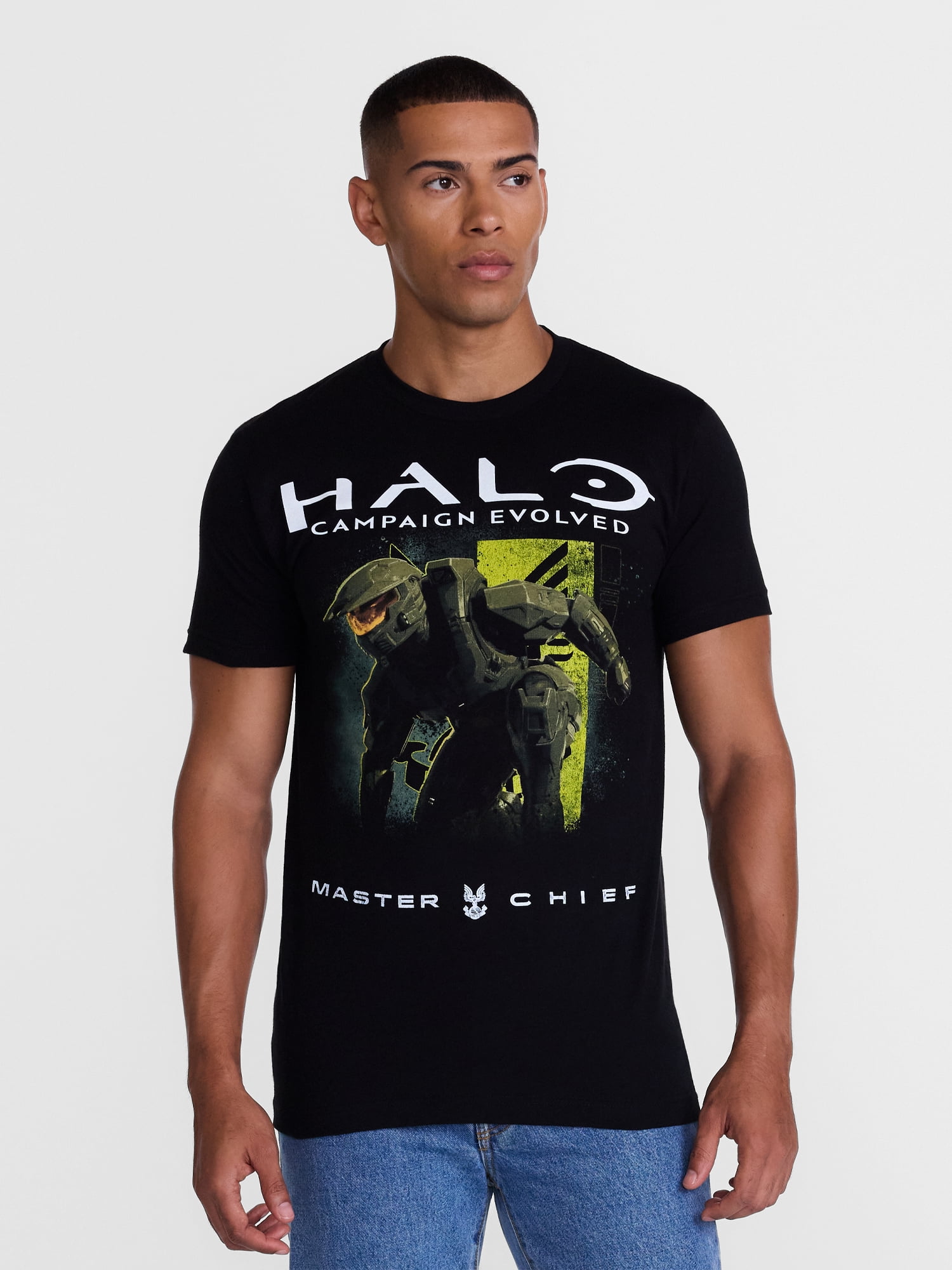 Halo Men's and Big Men's Graphic Cotton Tee with Short Sleeves, Sizes S-3XL