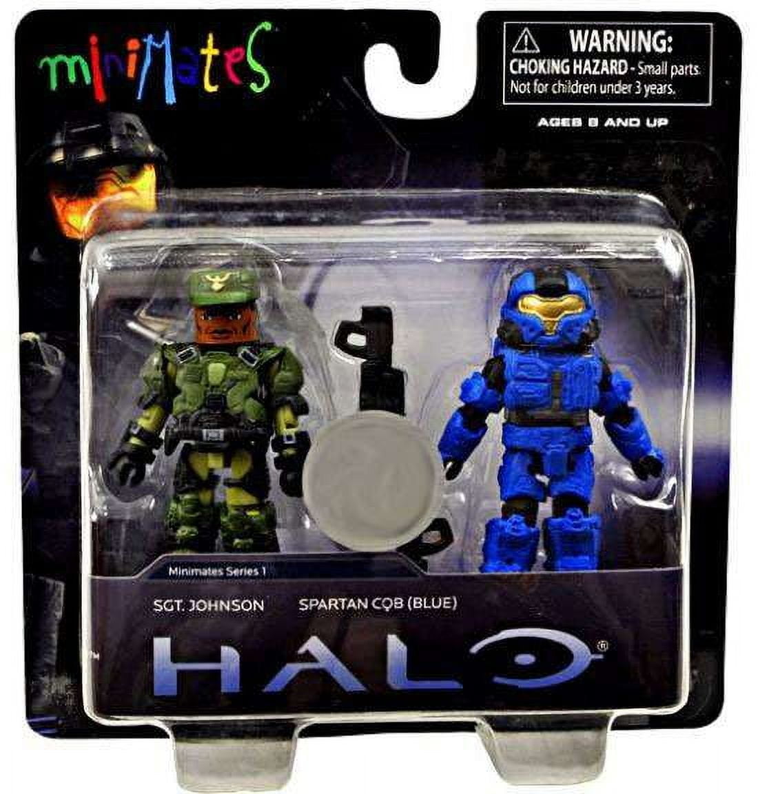 Halo Minimates Series 1 Sgt. Johnson Spartan CQB Blue Minifigure 2 Pack Walmart