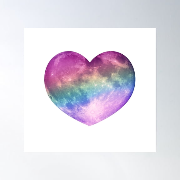 Halo Moon Poster Wall Art, Modern Wall Decor, 30x30 UNFRAMED