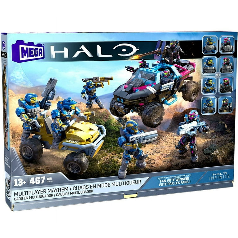 Mega Bloks Halo Multiplayer Mayhem Set with 8 Action Figures (Neon