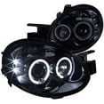 thumbnail image 1 of Halo Projector Headlight In Gloss Black Housing Smoke Lens Made For And Compatible With 2003 - 2005 Dodge Neon 03 04 05, 1 of 7