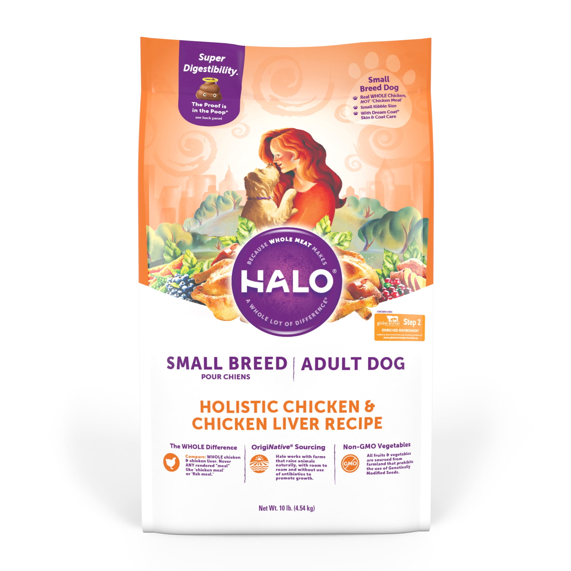 Halo Purely for Pets DreamCoat Chicken and Liver Flavor Dry Dog Food