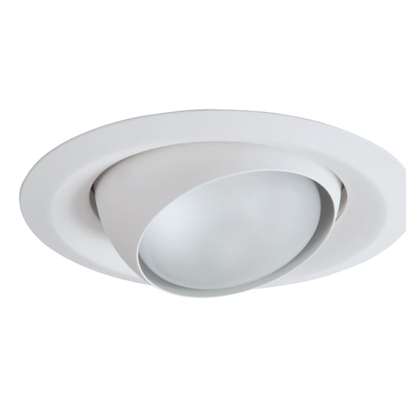 COOPER LIGHTING Adjustable Eyeball Light Fixture, White, 6-In. RE-6130WH