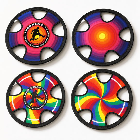 Halo+Rainbow Soft Flying Disc Throwing for Outdoor Yard Beach Lawn Camping