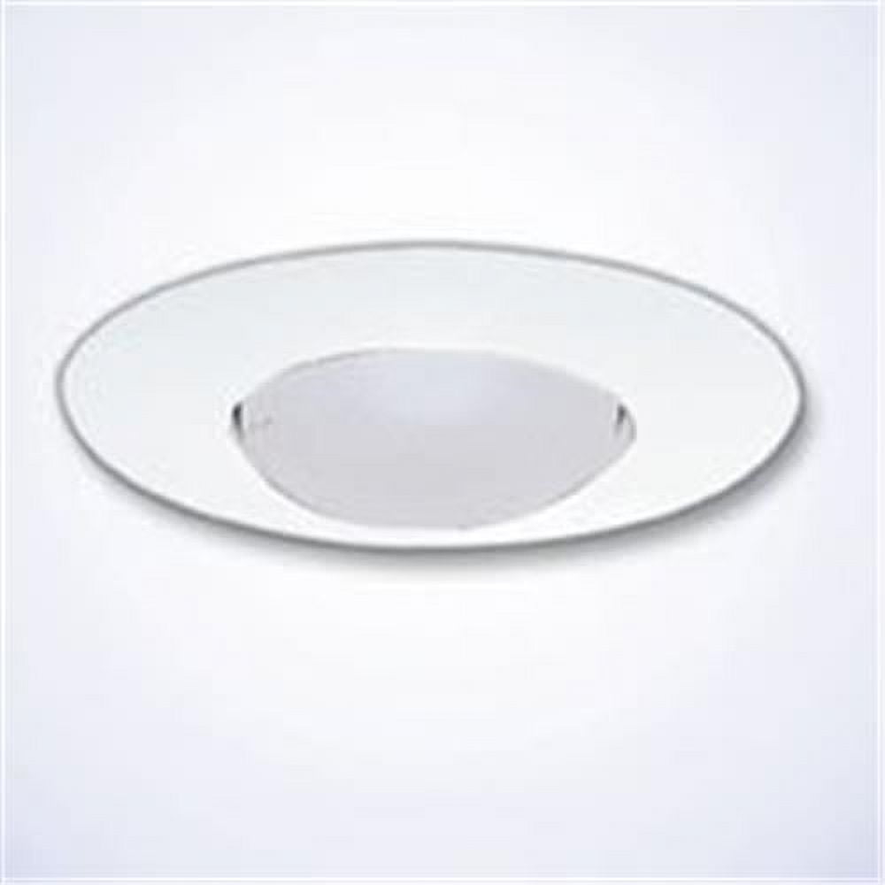 White Aluminum 6-Inch Recessed Ceiling Light with Open Trim