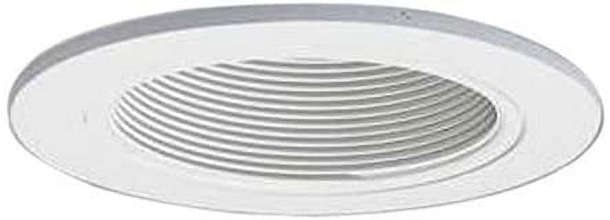 4-Inch White Aluminum Recessed Baffle Trim with Matte Finish