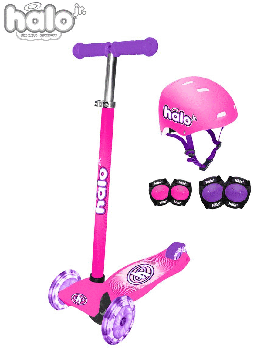 Pink and 2024 purple scooter
