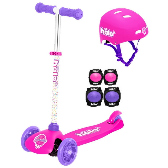 Halo Rise Above Jr. 3 Wheel Scooter Combo Sweets Pink Scooter