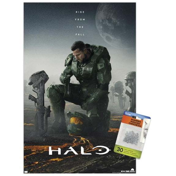 Halo: Season 2 - Cemetery One Sheet Wall Poster with Push Pins, 14.725" x 22.375"