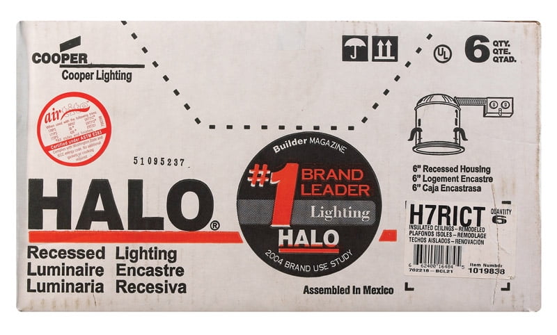 Halo 6-Inch Silver Aluminum LED Recessed Lighting Housing
