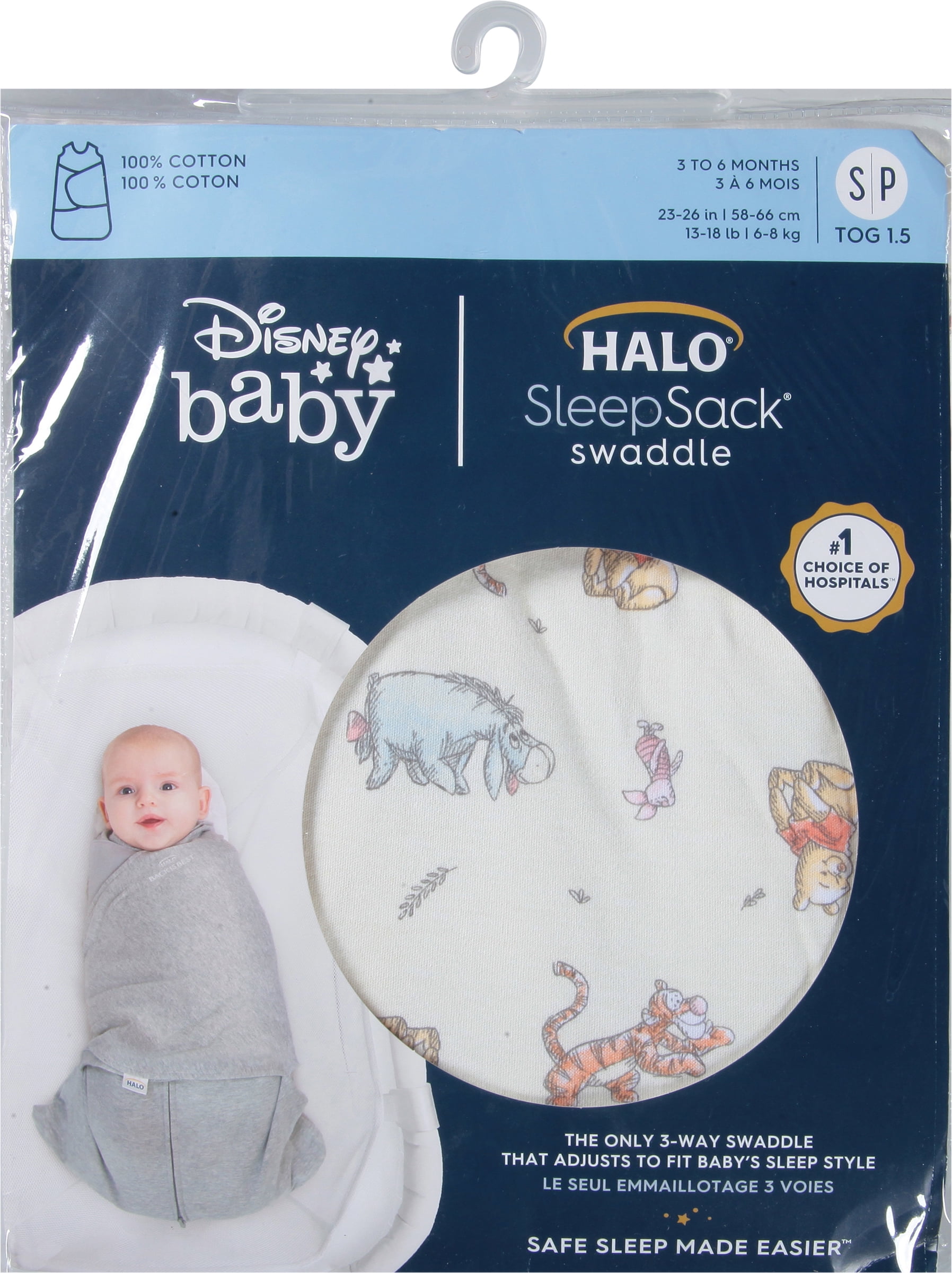 Halo SleepSack Disney Baby 3 to 6 Months Winnie Frolic Swaddle Small 1