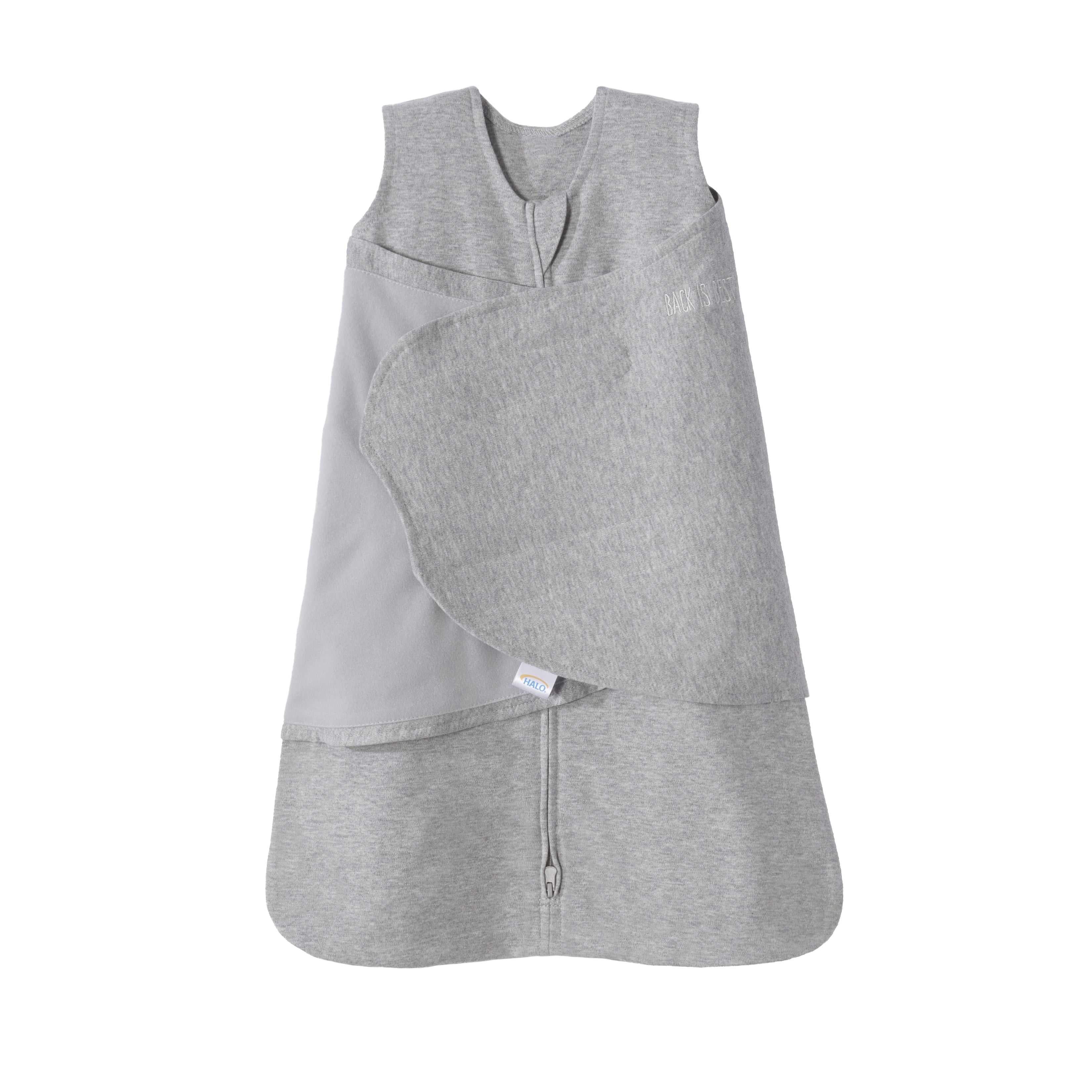 Halo 100% Cotton Muslin Sleepsack Wearable Blanket, Grey Tree Leaf, Small