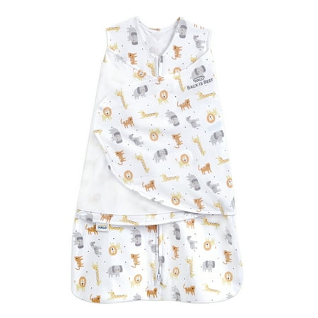 HALO Sleepsack Swaddle, 100 percent cotton, Jungle, Newborn, Unisex, 0-3 Months