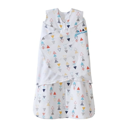 HALO Sleepsack Swaddle, 100 percent cotton, Multi Triangle, Newborn, Unisex, 0-3 Months