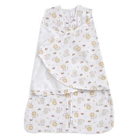 HALO SleepSack Swaddle, 100 percent cotton Muslin, Lions, Infant, Unisex, Small, 3-6 Months