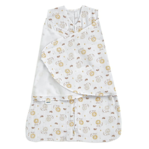 Halo® Sleepsack® Swaddle, 100 Cotton Muslin, Lions, Infant, Unisex