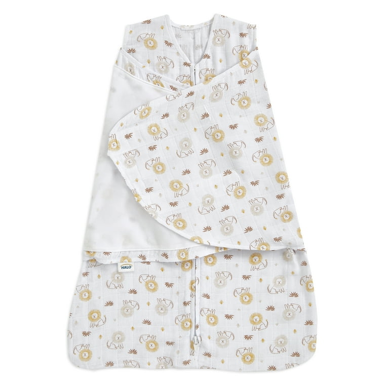 Halo Sleepsack Swaddle 100 Cotton Muslin Lions Infant Unisex Small 3 6 Months Walmart