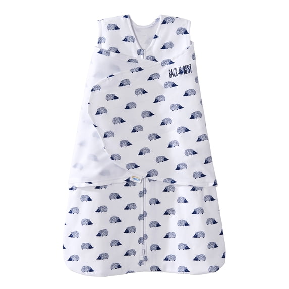 HALO Sleepsack Swaddle, 100 percent cotton, Navy Hedgehog, Infant Boys, 4-6 Months