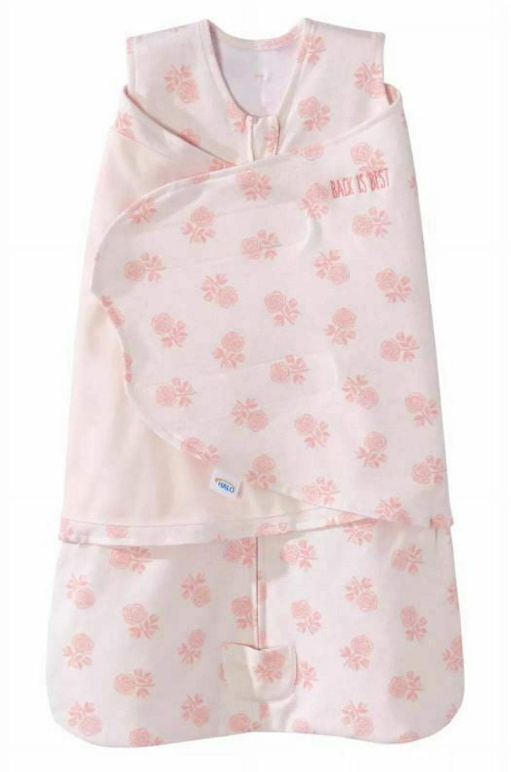Halo® Sleepsack® Swaddle, 100 Cotton, Rose Toss Blush, Newborn Girls