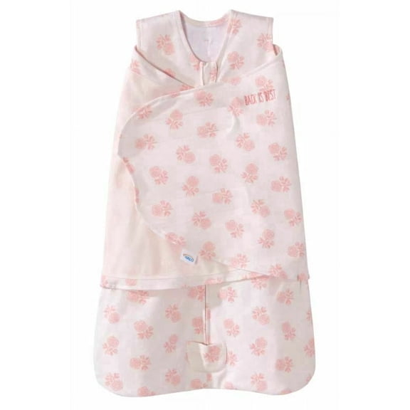 HALO SleepSackSwaddle, 100% Cotton, Rose Toss Blush, Newborn Girls, 0-3 Months