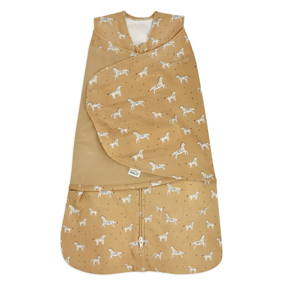 HALO SleepSack Swaddle, 100% Cotton, Serengeti Zebras, Newborn, Unisex, 0-3 Months