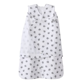HALO SleepSack Swaddle, 100% Cotton, White Lamb Scribble, Intant, Unisex, Small, 3-6 Months